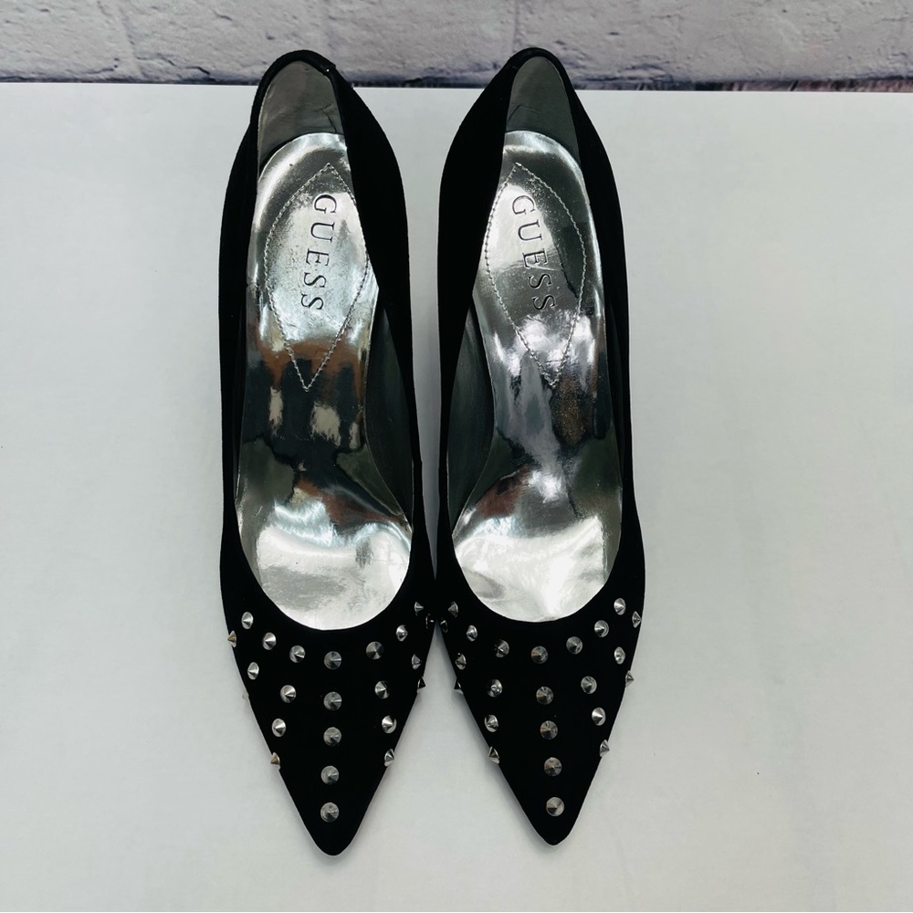 Women's Guess Studded High Heel Stiletto Pumps Suede Shoes 7.5 - Picture 4 of 13